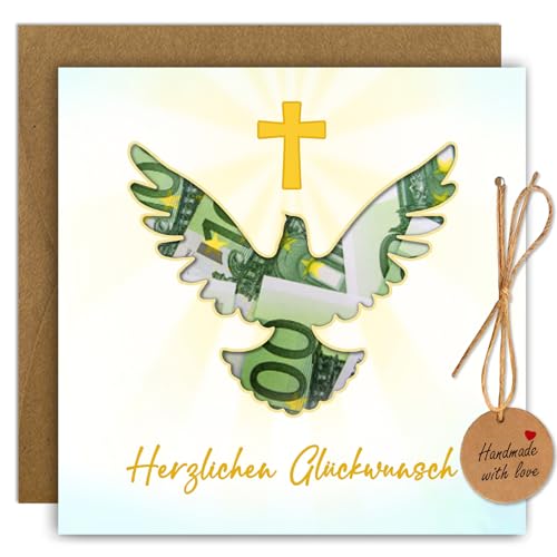 Luckeey Regalo di denaro cresima con buste, regalo originale per comunione cresima, regalo in denaro, confezione comunione