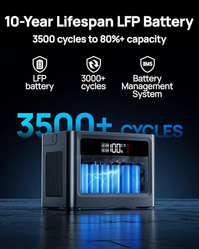Image of Portable Power Station 1000W, 576Wh Solar Generator 110V Pure Sine Wave AC Outlet with PD 100W USB-C Fast Charging, Power Bank Backup LiFePO4 Battery for Home Use Hurricane Emergency RVs (Peak 2000W)
