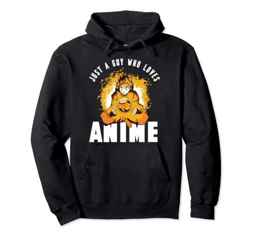 Just A Guy Who Love Anime Gifts for Teen Boys Anime Merch Sudadera con Capucha
