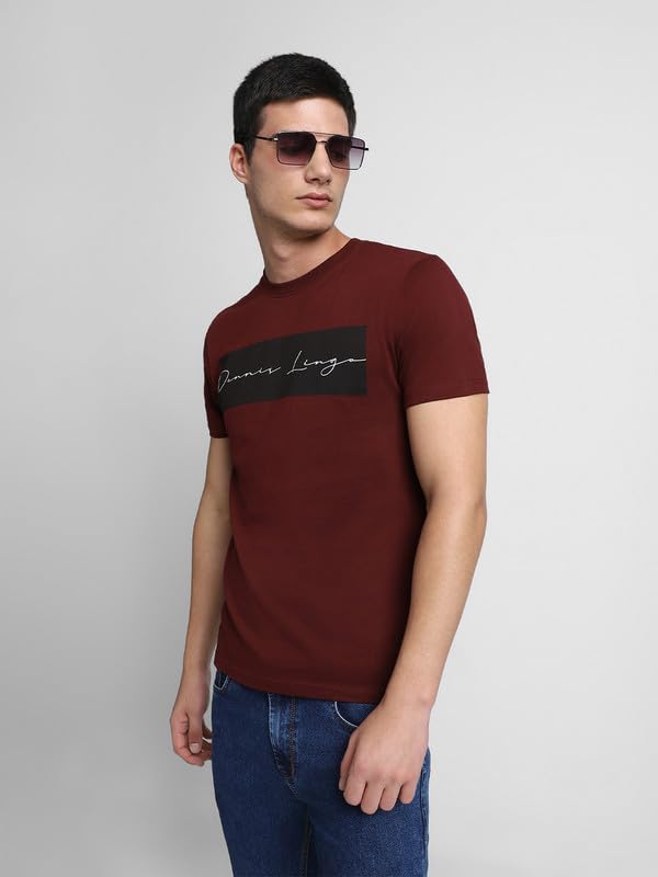 Image of Dennis Lingo Men's Cotton Graphic Print Crew Neck Regular Fit T-Shirts