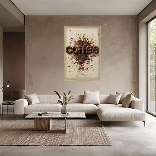 Affiche café déco cuisine : toile murale créative de 60x90 cm