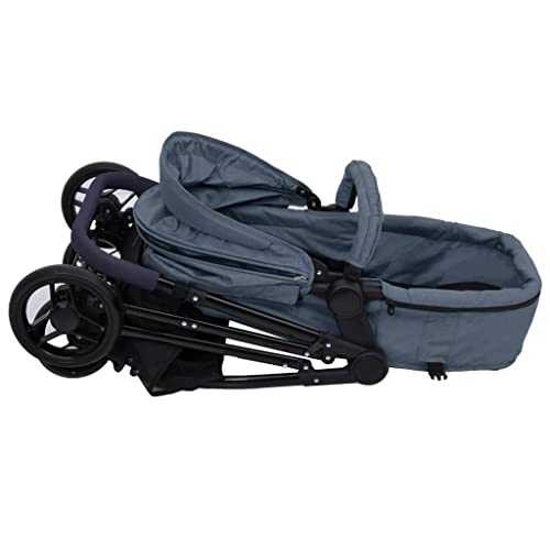 3-in-1 kinderwagen, stalen frame-kinderwagen met voetafdekking voor buitenactiviteiten - Afbeelding 3