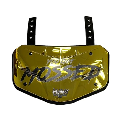 G.O.A.T You Got Mossed Football Back Plate - Lower Back Protection for Shoulder Pads - Back Bone Protector Shield Backplate for Adult