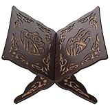 BESTOYARD Wooden Quran Book Stand 8.3x9.4 Inches Folding Muslim Prayer Book Holder for Bible, Quran, Rehal Bible Magazine Cookbook Display Black Eid Al-Fitr Decor Religious Gifts