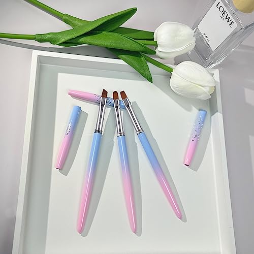 3 Pcs Nail Art Clean Up Brushes, Round&Angled&Flat Nail Polish Clean Up Brush, Nail Painting Brushes For Cleaning Polish Mistake On The Cuticles #TOP4