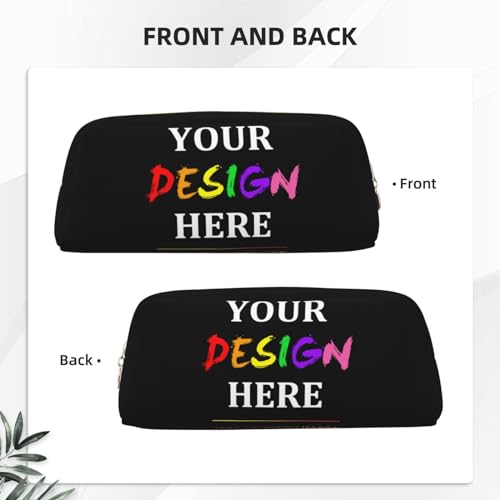 Image of Custom Letter Pencil Case for Kids with Name Photo Image, Personalized Pencil Box for Women Men, Pen Pouch Organizer School Supplies for Teen Students