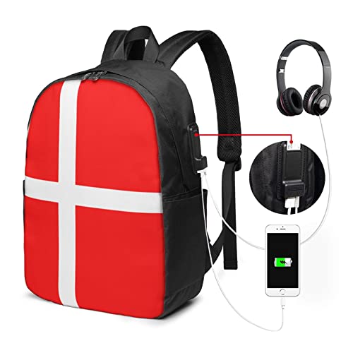 Sac ordinateur drapeau Danemark noir porte-documents housse protection