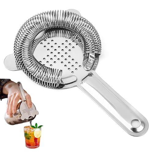Barsieb Cocktail Edelstahl,Cocktail-Sieb Strainer Cocktailshaker Colander Strainer Bar Trainer Bar Sieb Professionelle Filter Tool für Barkeeper Restaurant und Partys