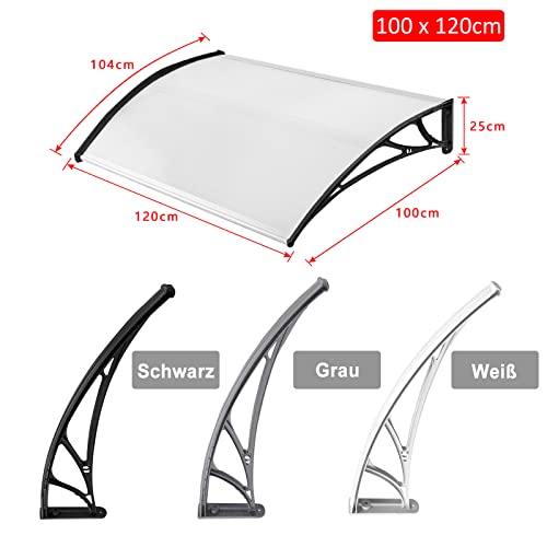 Transparentes Polycarbonat Haustürvordach 40x240 Cm – Unsichtbarer Regenschutz, Selbstreinigend