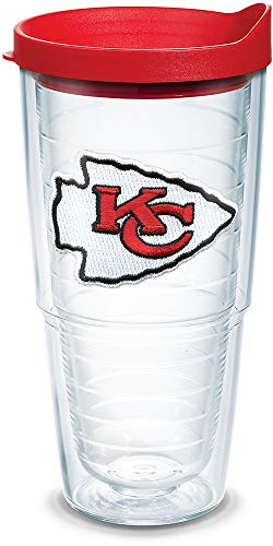 Image of Tervis Made in USA Double Walled NFL Kansas City Chiefs Insulated Tumbler Cup Keeps Drinks Cold & Hot, 24oz, Primary Logo
