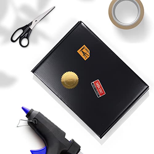 ZBEIVAN Cajas de envío negras 11X8X2, 20 paquetes de cajas de cartón corrugado para empaquetar regalos de correo de pequeñas empresas - imagen 6