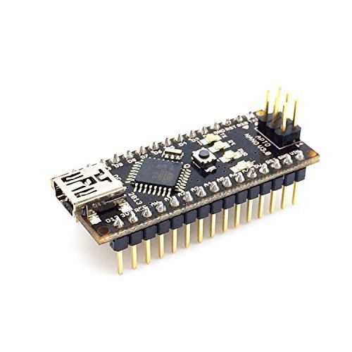 AptoFun Nano V3.0 con Org.ATmega328P / FT232RL Placa de desarrollo de chip con cable USB, compatible con Arduino (negro)