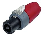 neutrik nl4fx vs nl4fc Versilbert. Neutrik NL4FX Standard 4-poliger Speakon-Kabelstecker und roter Farbcode