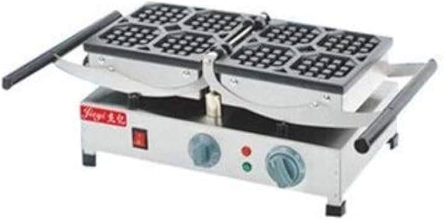 180 Degree Turntable 9.6x9.6cm 220v Electric Liege Swing Belgian Waffle Maker Machine Baker