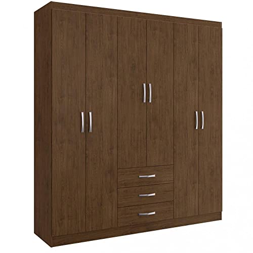 Guarda Roupa Casal 6 Portas 3 Gavetas Lisboa 2050 Espresso Móveis Amarula