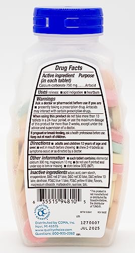 Quality Choice Antacid Chew Extra Strength Fruit Tums 96 Chew Tab #TOP2