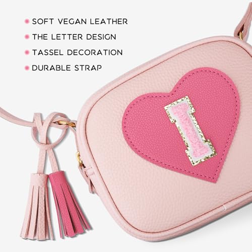 Image of KKXIU Birthday Gifts for Girls Initial Toddler Purse Cute Kids Crossbody Bag
