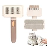 TQEBWUS 犬用 抜け毛 取り ブラシ | ペット グルーミング マッサージ ツール コーム 抜け毛クリーナー | 猫用 グルーミング ブラシ | 犬 子犬 子猫 用 家庭 サロン バス スパ シャワー 屋外 旅行