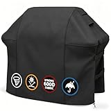 SHINESTAR 600D Oxford Grill Cover for Weber Spirit 200 & Spirit II 200, 48 Inch Heavy Duty Waterproof BBQ Cover with Triple Lock Windproof Straps, Built-in Ventilation Ports