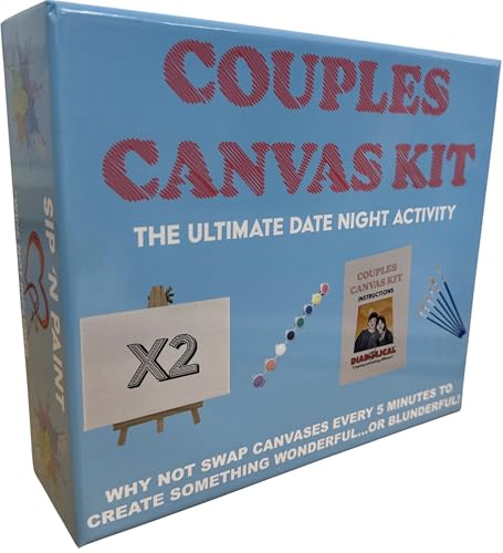 Diabolical DP1414 Couples Canvas Kit - Couple Painting Canvas Set, for Couples, for Couple, 1 Year for Boyfriend, Date Night Games