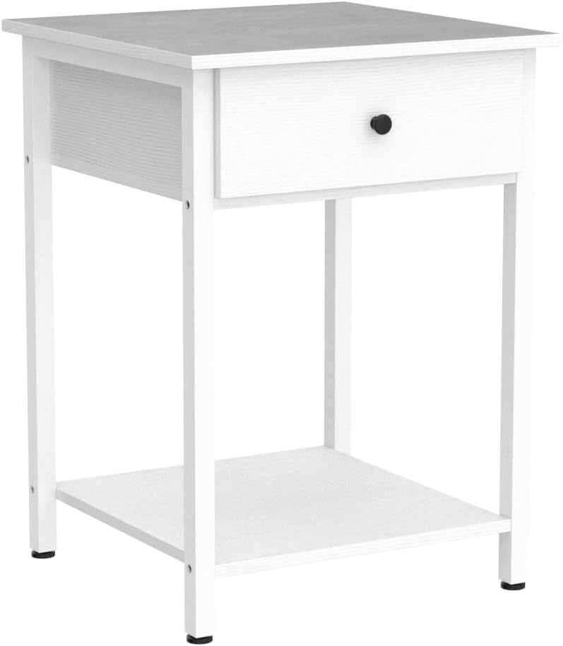 Diagram showing the dimensions of the Ecoprsio nightstand, including its height, width, depth, and internal drawer dimensions.