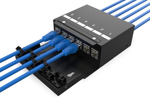 Boîte de point de consolidation intelligente avec gestionnaire de câbles réseau noir