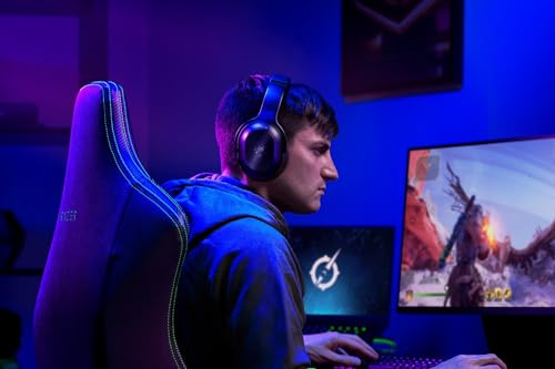 razer barracuda pro wireless gaming headset pc playstation switch 2 iphone smartphones hybrid anc - 24ghz wireless  bluetooth - thx aaa - 50mm drivers - integrated mic - 40 hr battery - black