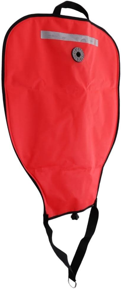 50lbs Capacity Open Bottom Diving Gear with Release Valve, Red