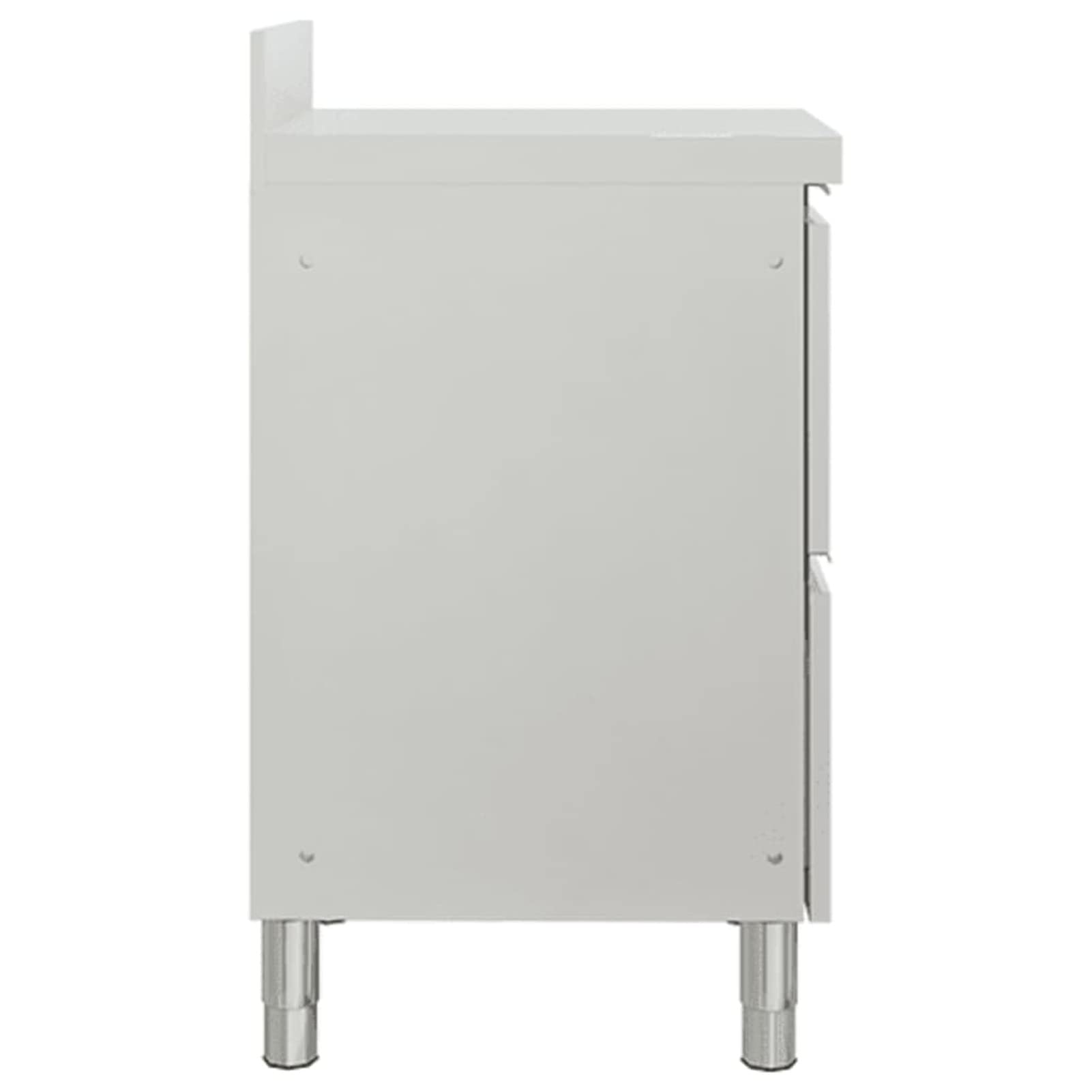 Homgoday Armadi da Cucina Commerciale con 2 Cassetti 2 Pezzi Inox Armadio Armadio con 2 Cassetti per Sala da Pranzo, Soggiorno, Ristorante, Hotel