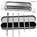 Pearwell (Pack of 5) Double-sized Stainless Steel Rainbow Wax Carving Tools Set with silicone covers and Tin Case (B)