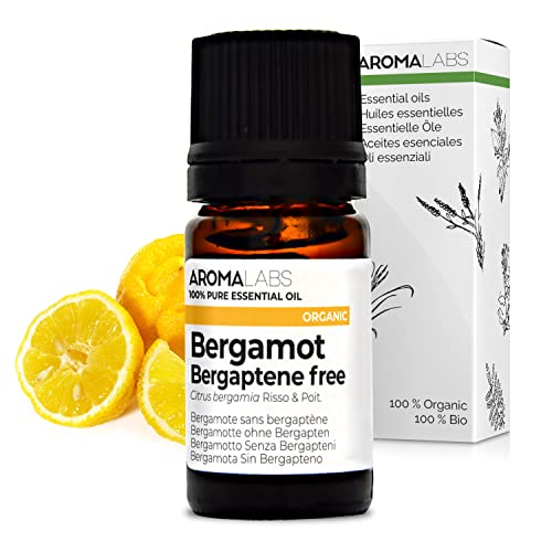 Bergamota Sin Bergapteno BIO (Citrus x bergamia - Libre de Bergapteno) - 5 mL - Aceite Esencial Quimiotipado y Certificado AB - Aroma Labs