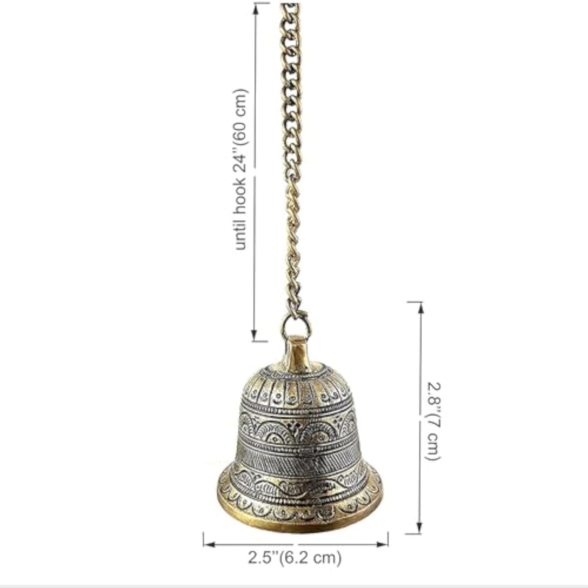 Ethnic Carved Brass Temple Hanging Designer Bell