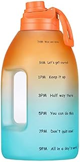 Water Bottle Gallon Big Large Bottles 3.8 litre Time Markings Sports Bpa Free Flask 05 (3.78 Litre, A)