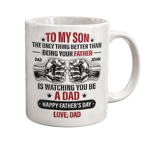 Taza personalizada para hijo de cerámica 11 oz miniatura 1