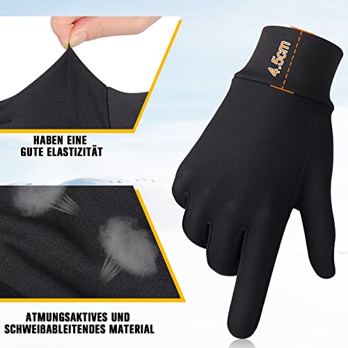 HASAGEI Touchscreen Handschuhe Fleece Laufhandschuhe Herren Damen Sport Handschuhe Winterhandschuhe Warme Winddichte Handschuhfutter für Fahrrad,Laufen, Wandern,Fahren