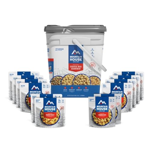 Mountain House Essential Meal Assortment Bucket | Freeze Dried Backpacking & Camping Food | 22 Servings | Gluten-Free - Image 5
