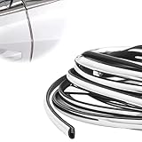 16FT (5M) Car Door Edge Protector, Universal U Shape Trim Molding Rubber Seal Protector with Fits Most Cars (Silver)