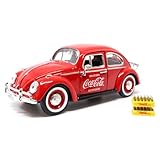 Coca-Cola 1/24 1967 Volkswagen Beetle with rear Decklid Rack & 2 bottle cases