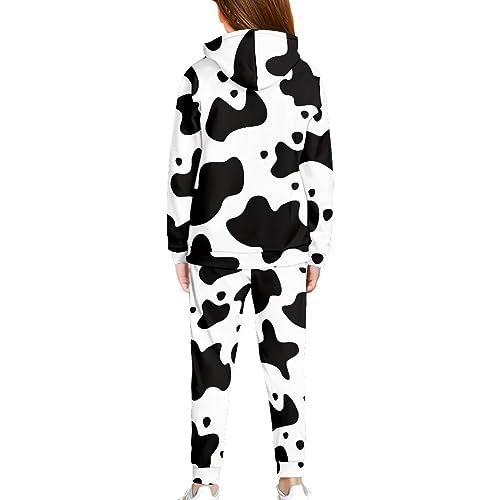 doginthehole 2Pcs Athletic Sweatsuits Sets Youth Hoodie Long Sleeve Hooded Sweatshirt and Sweatpant Outfits for Boys Girls3