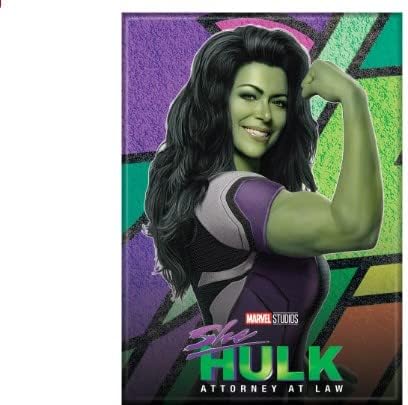 Ata-Boy Marvel Disney Plus - Imán de Marvel con puño en morado de 25 x 35 pulgadas para refrigeradores pizarras blancas y decoraciones de casilleros