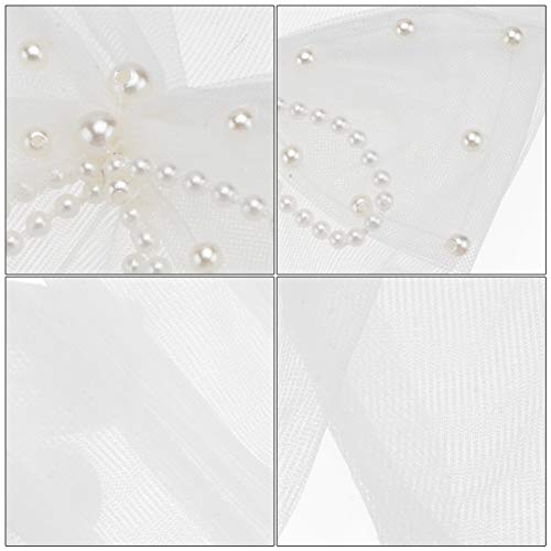 KESYOO Luvas de Niva Elegante Pérla Curta Renda Luvas de DedCheiLuvas de Niva Mulheres Meninas Aóris