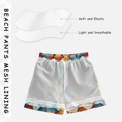 Boys Quick Dry Swim Trunks with Pockets Colorful Skin Dragon Scales Beach Shorts for Kids, Toddler Swimsuit Boy4