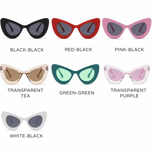 Lunettes de soleil œil de chat rétro et design oversize universel - 4