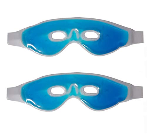 Image of Aqua Ice Face & Eye Cooling Gel Pad and Aloe Vera Gel Mask Ice Pack for Face and Eye Patches Remove Dark Circles, Fatigue Cool Eyes Patch Pads Eye Care | Facial Skin Refresh Face Mask for Hot & Cold Therapy (Blue Hole Eye Mask, Pack of 2)