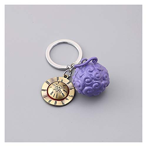 Djujiabh Schlüsselanhänger One Piece Keychain Teufelsfrucht Figur japanischer Strohhut Schädel Luffy Anhänger Schlüsselanhänger aus Metall Seleton Tasche Tränke Geschenk (Color : Keychain1 Box)