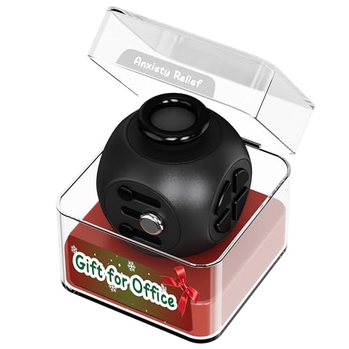 Fidget Toys Fidget Blocks Fidget Pads Stress Fidget Block Twisty Fidget Toy Cube Anxiety Toy Infinite Cube for Adult (Black)