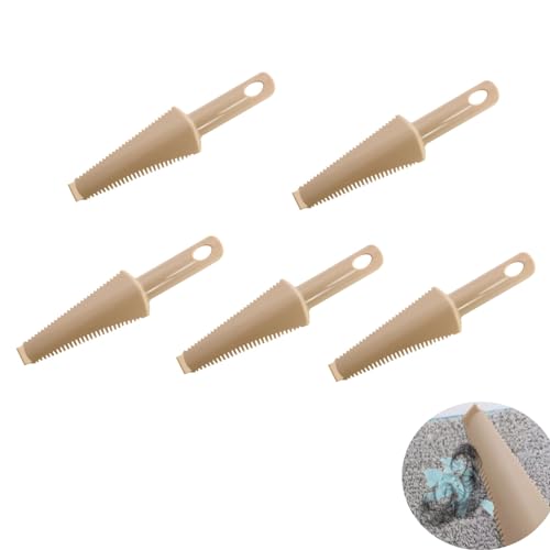 NentMent 5 Pack Flat Mop Cleaning Scraper Microfiber Pads Brush Cleaner Heavy Duty Hair Removal Tool Attachment for Wet Dry Spray Mops Head Floor Buckets System