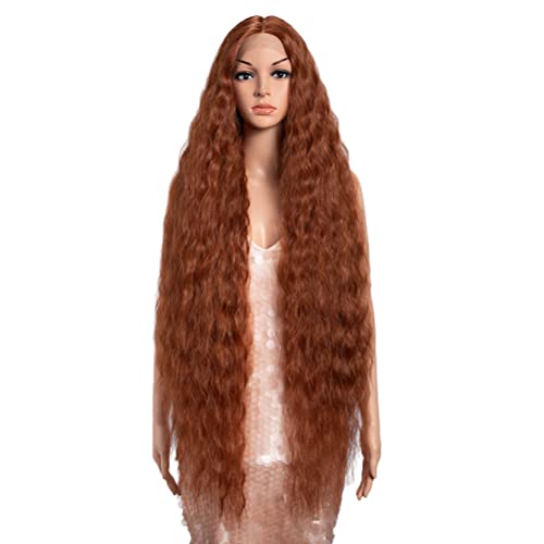 Perruque bouclée thermorésistante 102 cm avec lace front invisible
