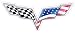 Corvette C6 American Flag Emblem Decal 6" from the United States