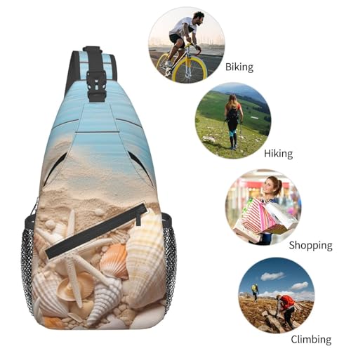 Sling Bag para mujer y hombre negro para viaje miniatura 5
